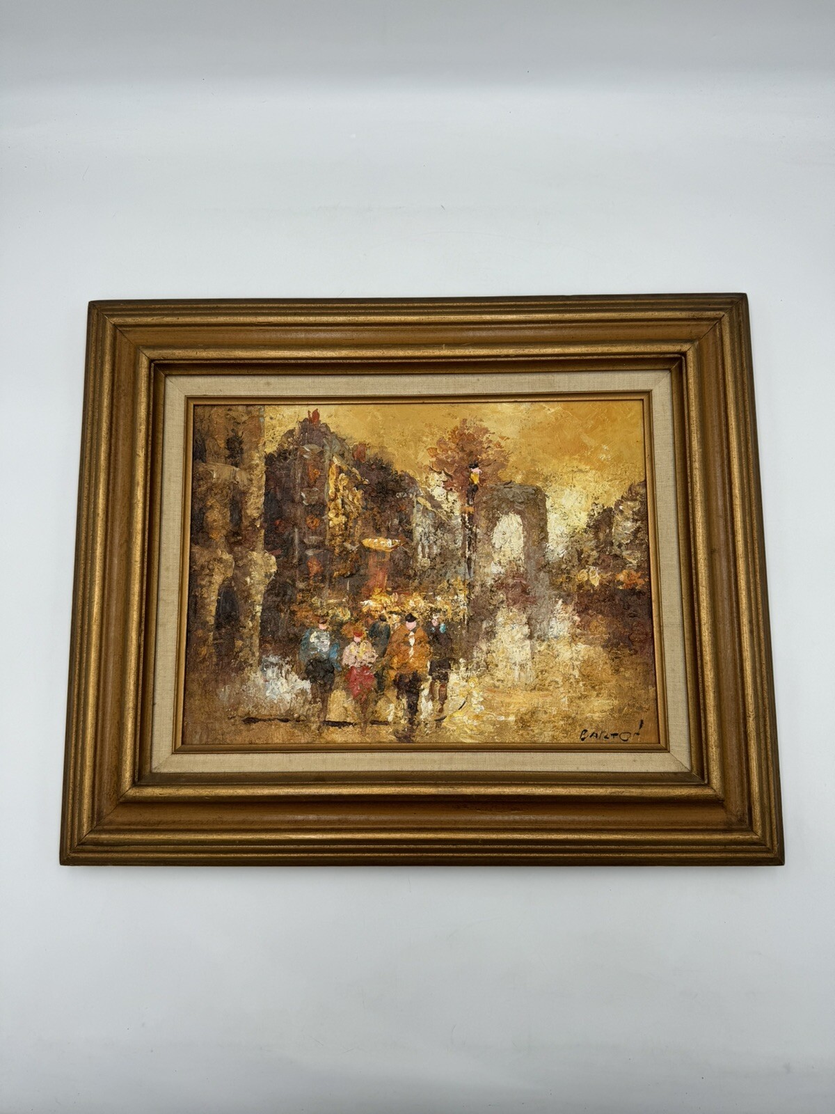 Original Edward Barton Oil Painting • Paris France 16 x 12 inches • Framed
