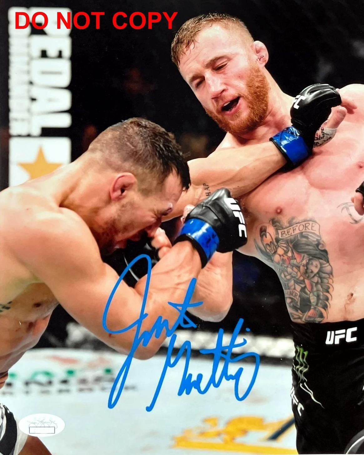 Justin Gaethje UFC CHAMPION Signed Autographed REPRINT 8x10 Photo RP 3