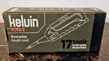 Kelvin Everyday Multi-Tool 17 Tools In 1 Flashlight Screwdriver Hammer,Blue 