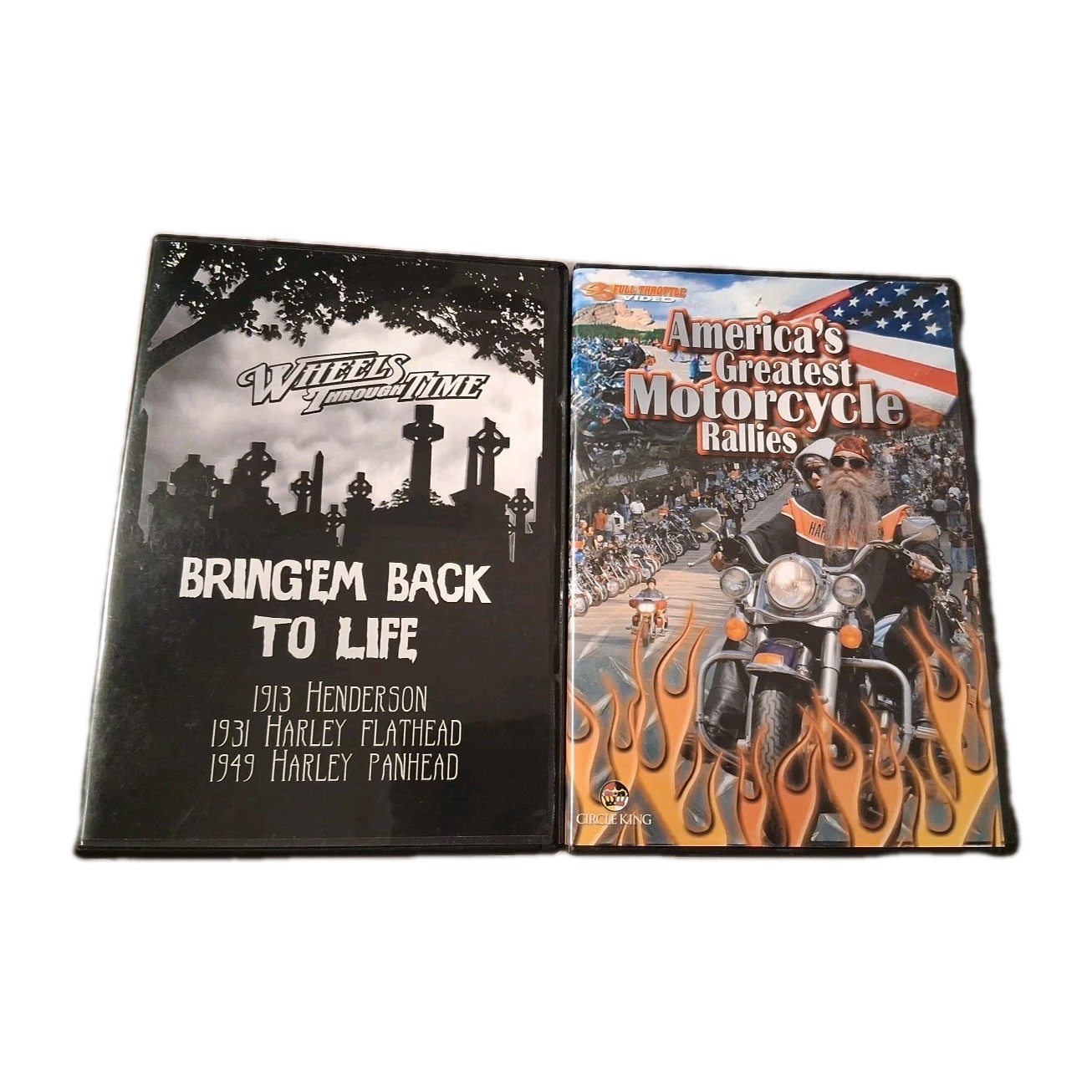 America's Greatest Motorcycle Rallies + Bring Em Back To Life DVD Lot Harley