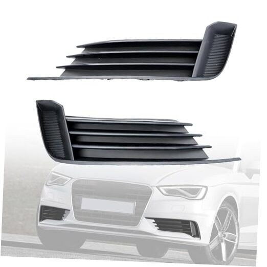  1 Pair Bumper Grills Lower Front Left and Right Side Fit for Audi A3 S3 2013 
