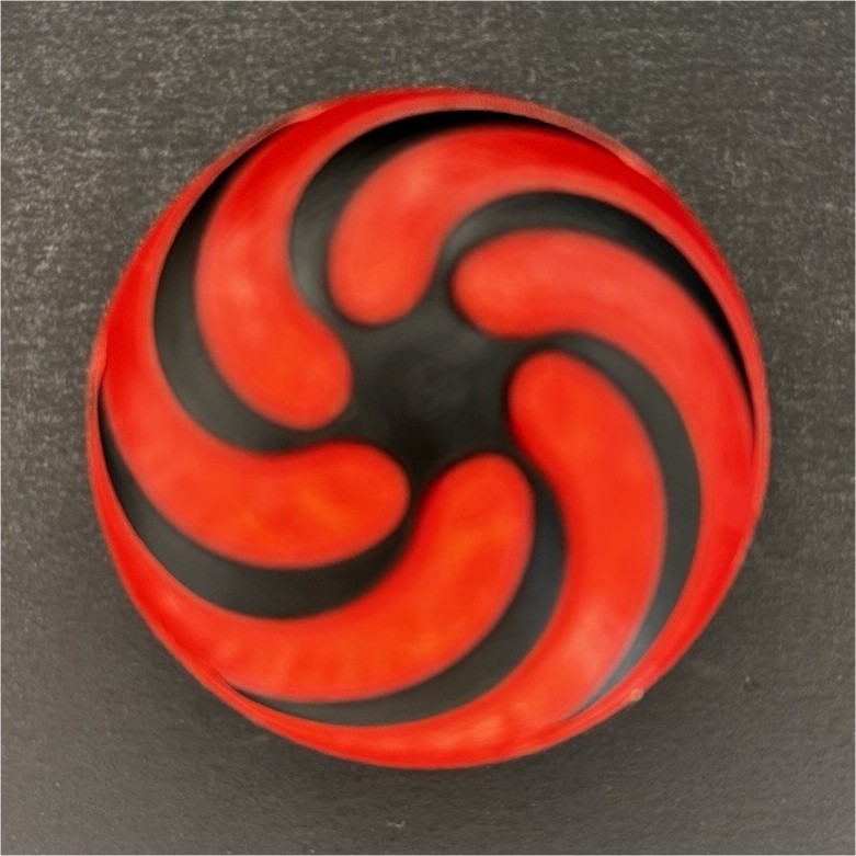 Handmade Swirl Red and Black Toy Marble Collectible Glass Sphere Decorative Toy