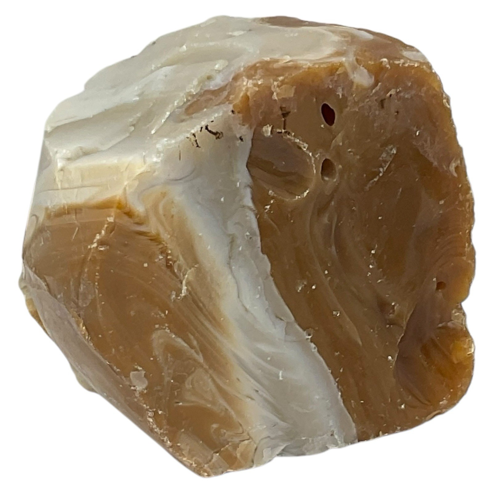 Chocolate Cream Layered Art Glass Cullet Slag Glass #5XL126