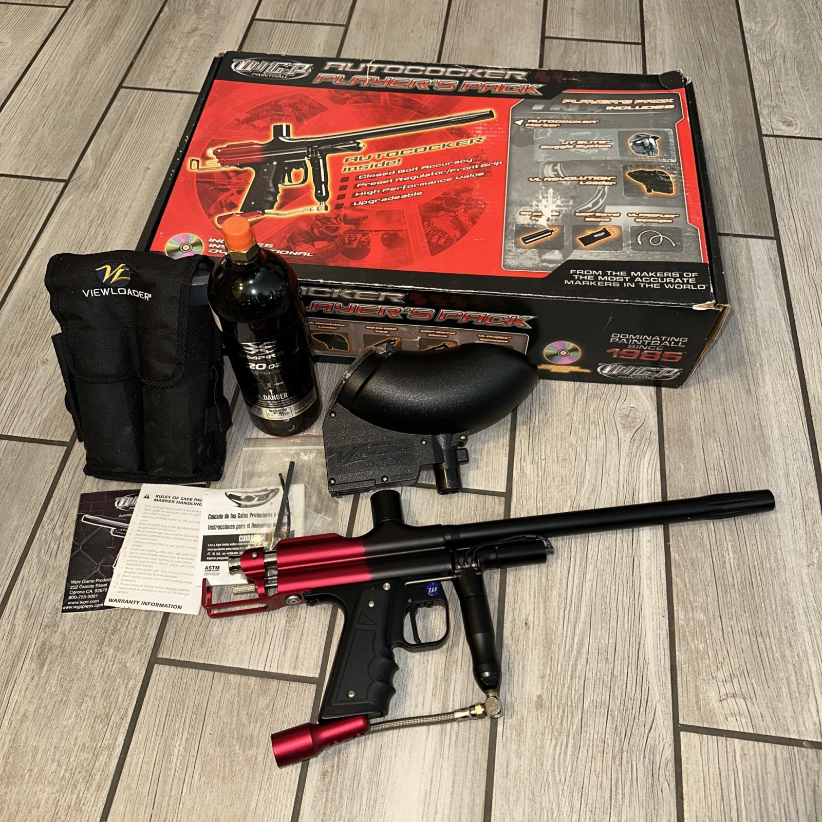 WGP PAINTBALL TRILOGY AUTOCOCKER Red Black Players Pack