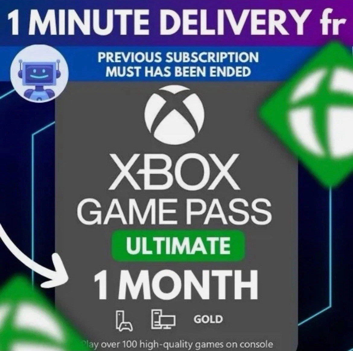 Xbox Game Pass Ultimate 1 Month Membership (USA Only, New+Existing) e-Delivery