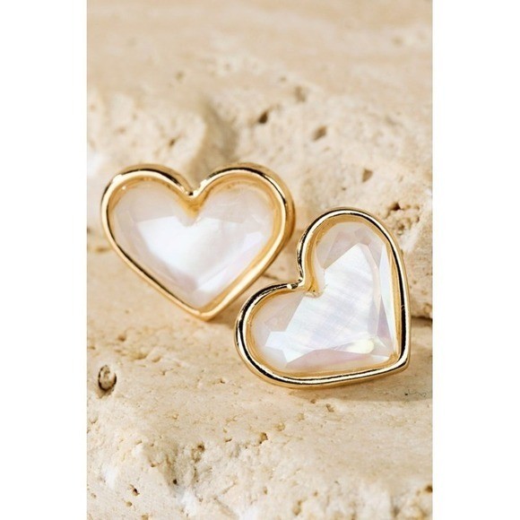 Mothers Milk Gold Heart Stud Earrings