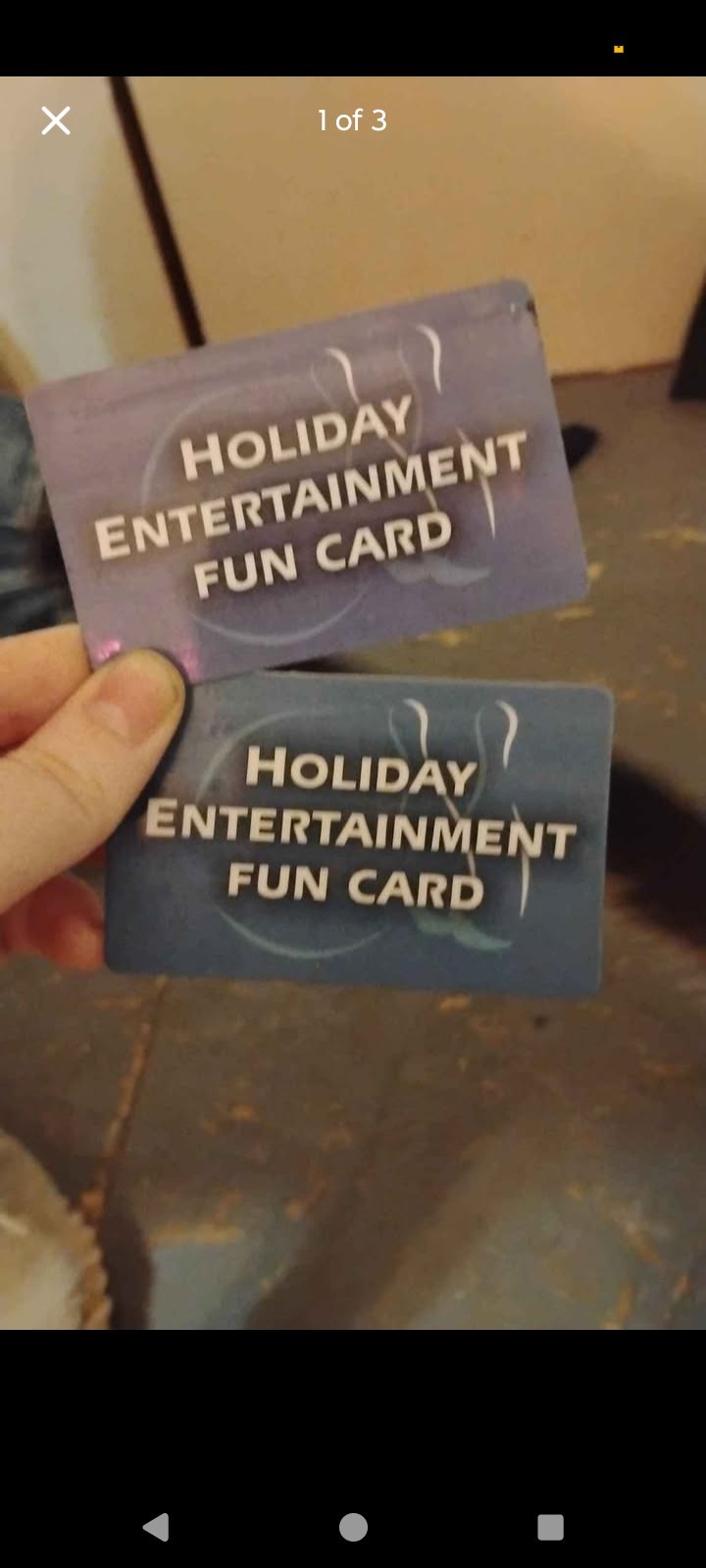 Holiday Entertainment Fun Card with Reward Points, Intercard Points & Cash Bonus