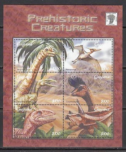 British Guiana - Mail Yvert 5454/9 ** MNH Prehistoric Fauna