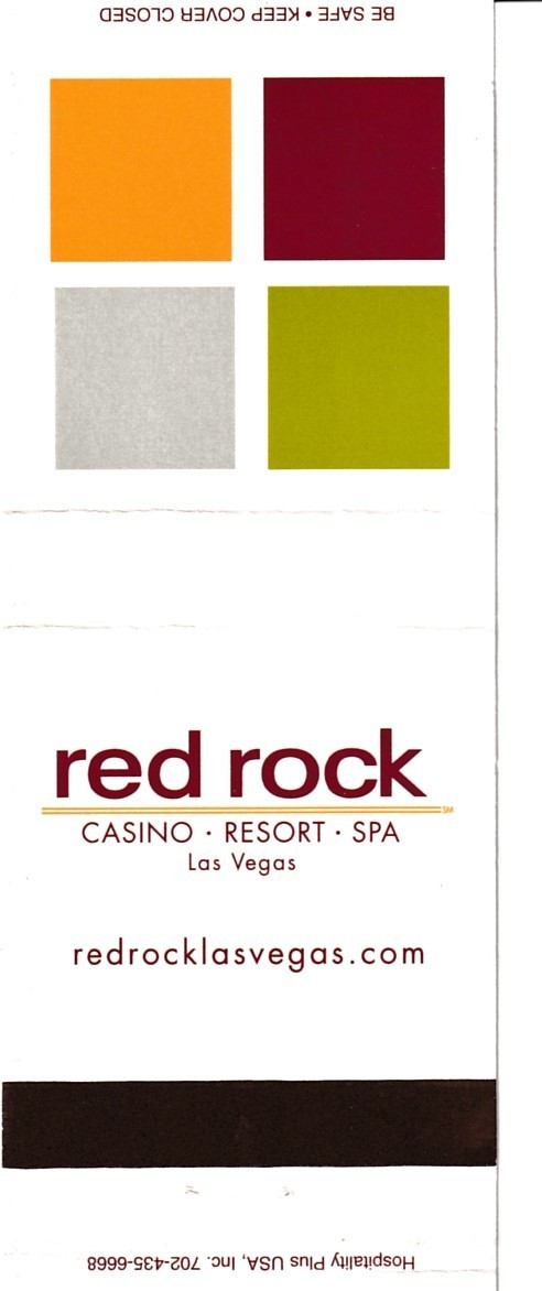 Red Rock Casino Resort Matchbook Cover Las Vegas 20 Strike icmsc5