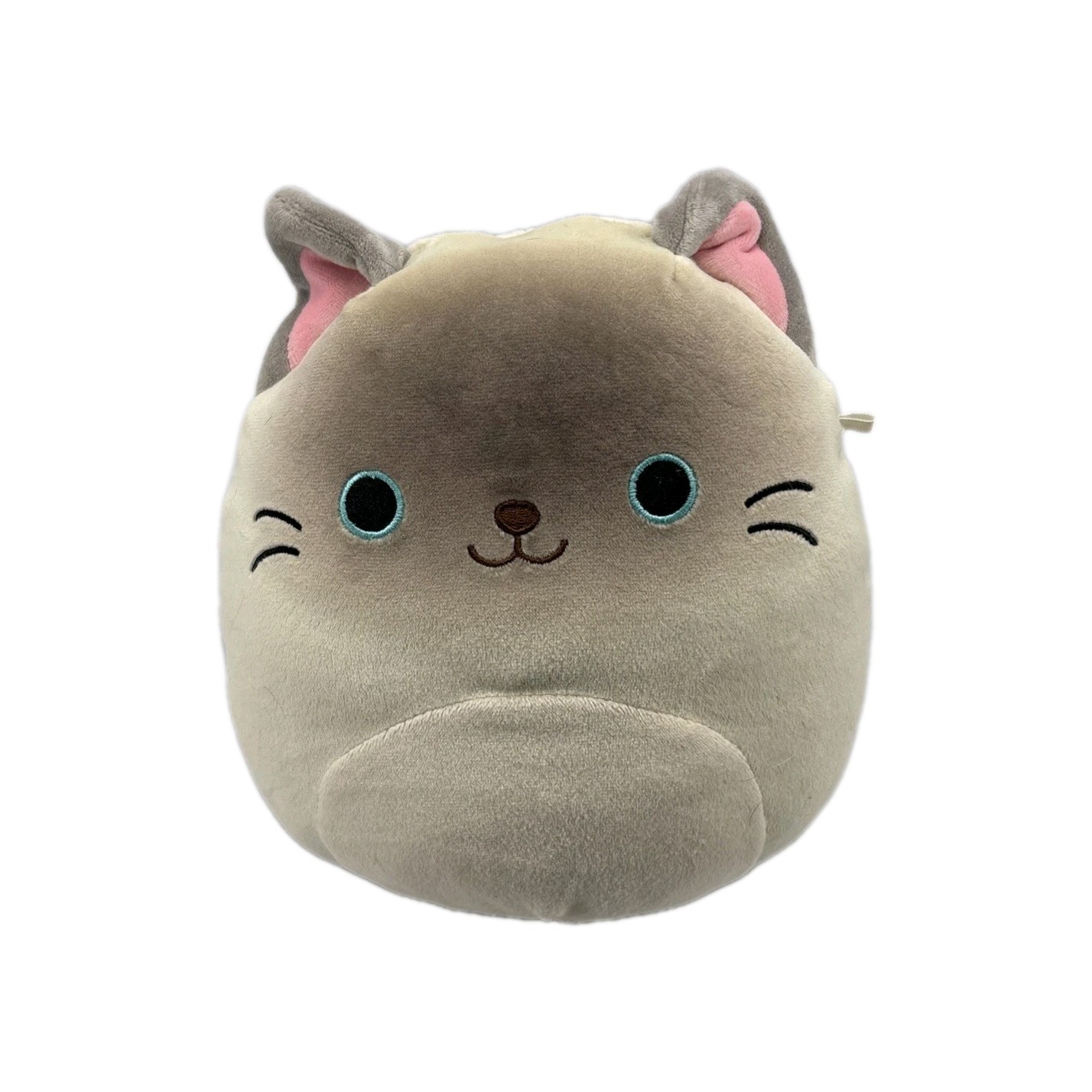 Squishmallow Kellytoy Official 8 inch Felton the Grey and Tan Siamese Cat