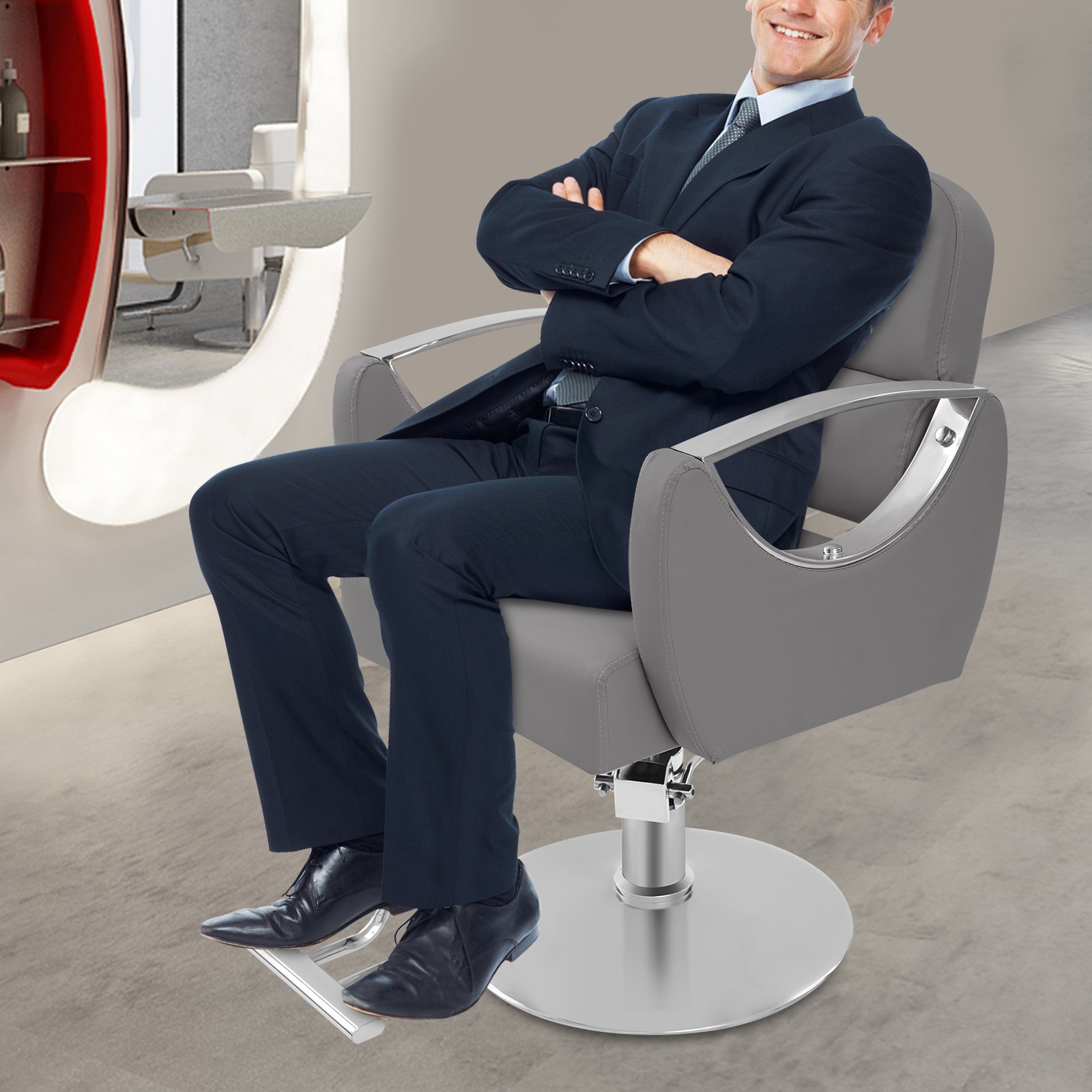 Salon Chairs for Hair Stylist, Adjustable Hair Salon Chair Rotating Barber Chair