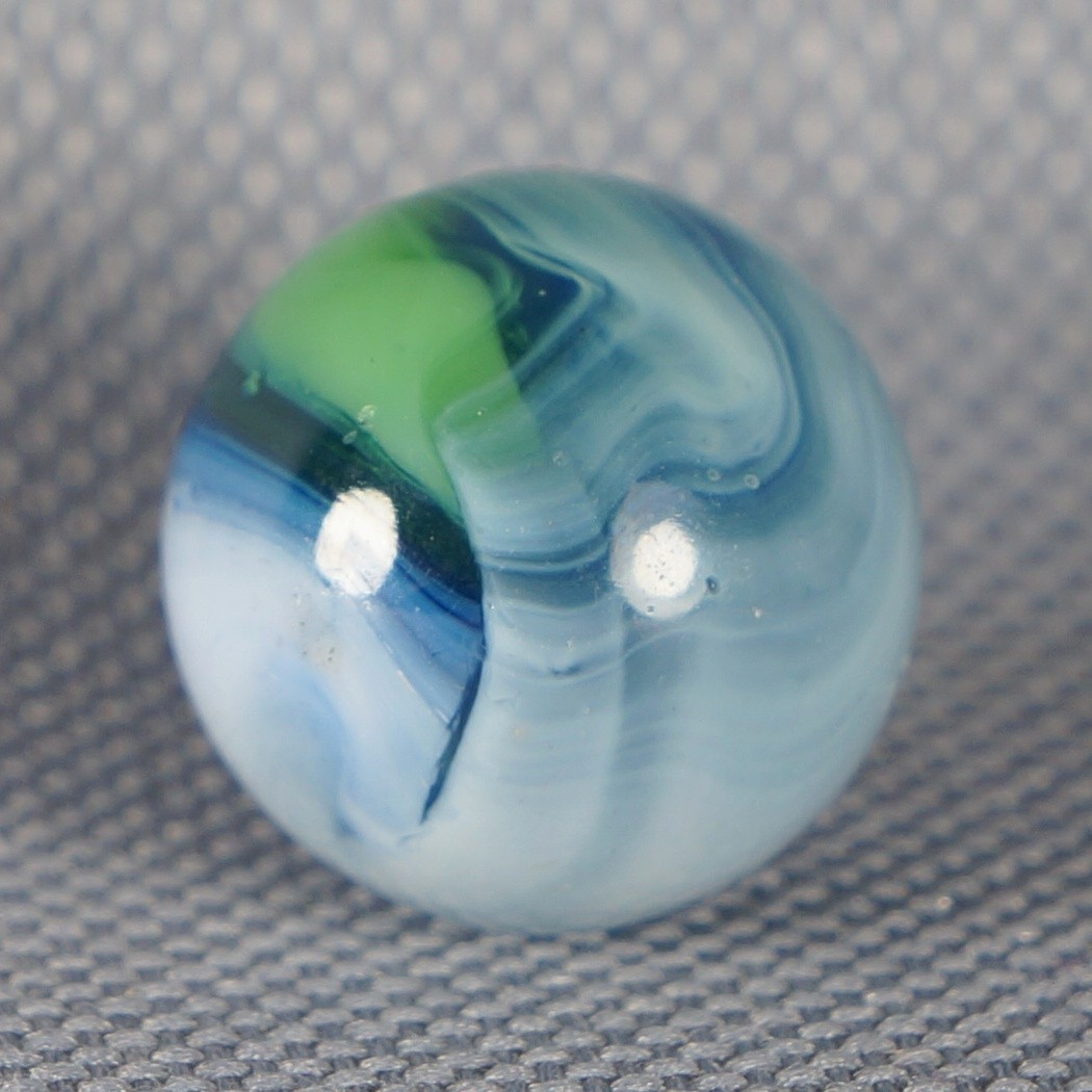 Vintage Marble: NM+ 5/8 Vitro Agate Green Conqueror -One Killer Old Mib