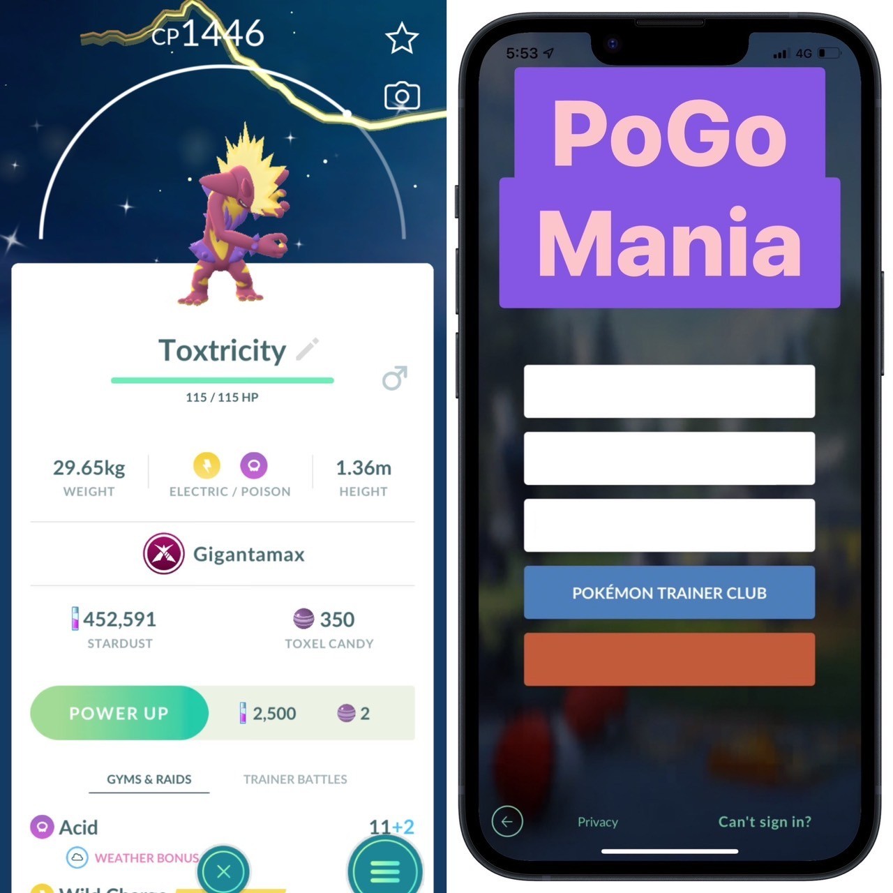 Shiny Gigantamax Toxtricity (Amped Form)✨mini PTC 20k✨(read description)