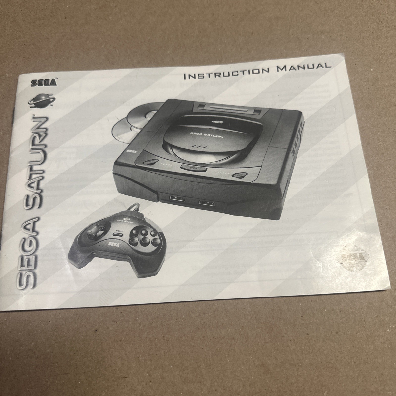 Sega Saturn Console System Instruction Manual Booklet ONLY 1995