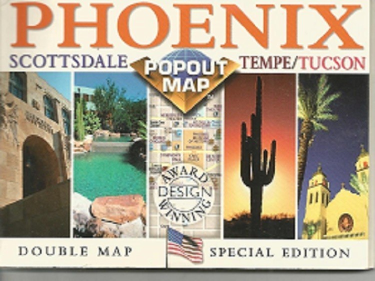Phoenix Arizona Popout Map 2002