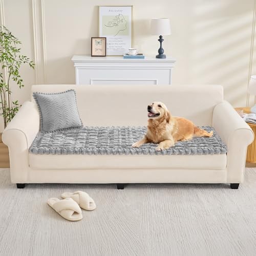 Couch Cover for Dogs, Non Slip Fuzzy Pet Couch Covers for Sofa,Pet Friendly 