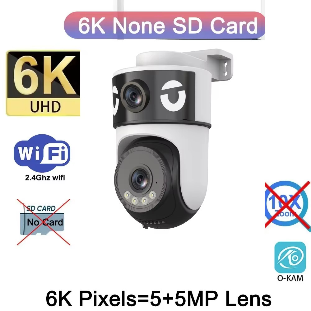 10K Outdoor 10X Optics Zoom Wifi6 Camera 20MP Three Screen Four Len PTZ Automati