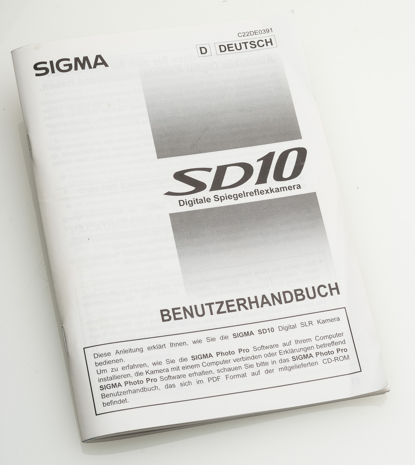 Manual Sigma SD10 SD-10 SD 10
