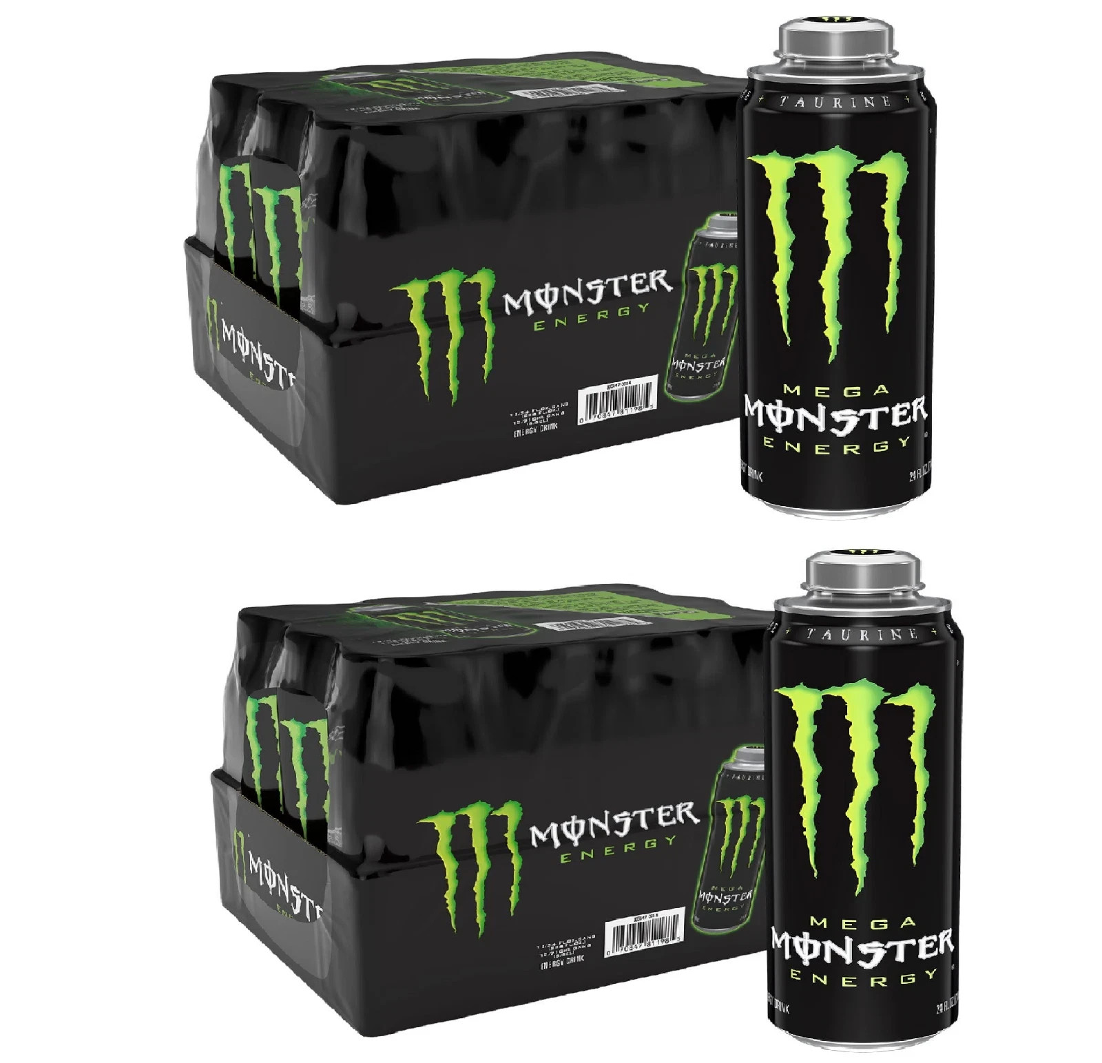 2 Pack Monster Energy Mega Can Original 24 oz., 12 pk. - FREE SHIPPING