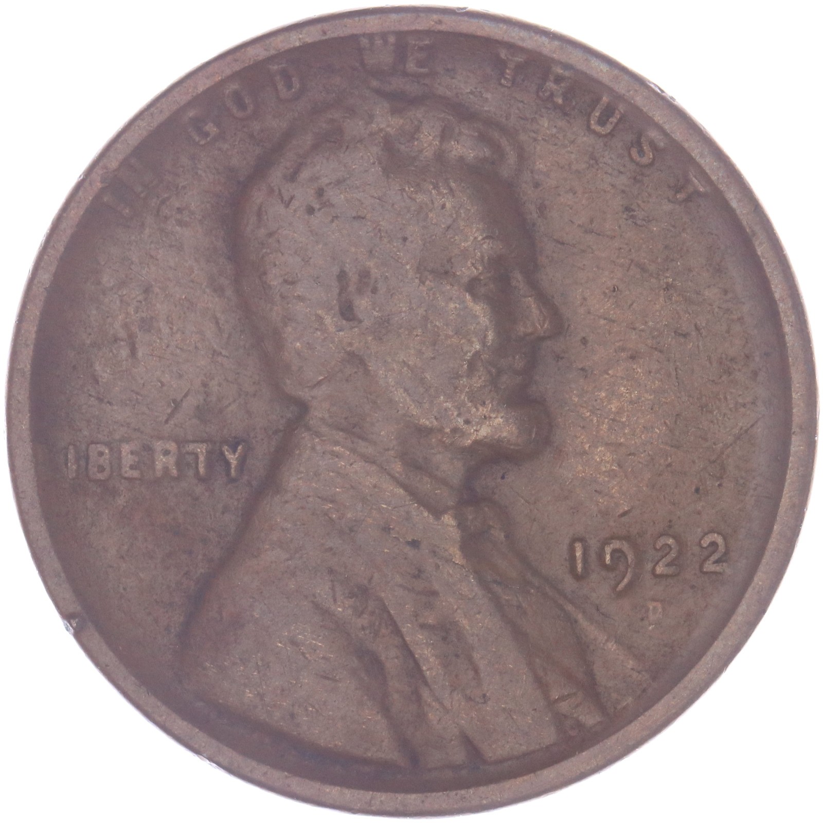 1922 D Lincoln Wheat Cent About Good Penny AG See Pics M553