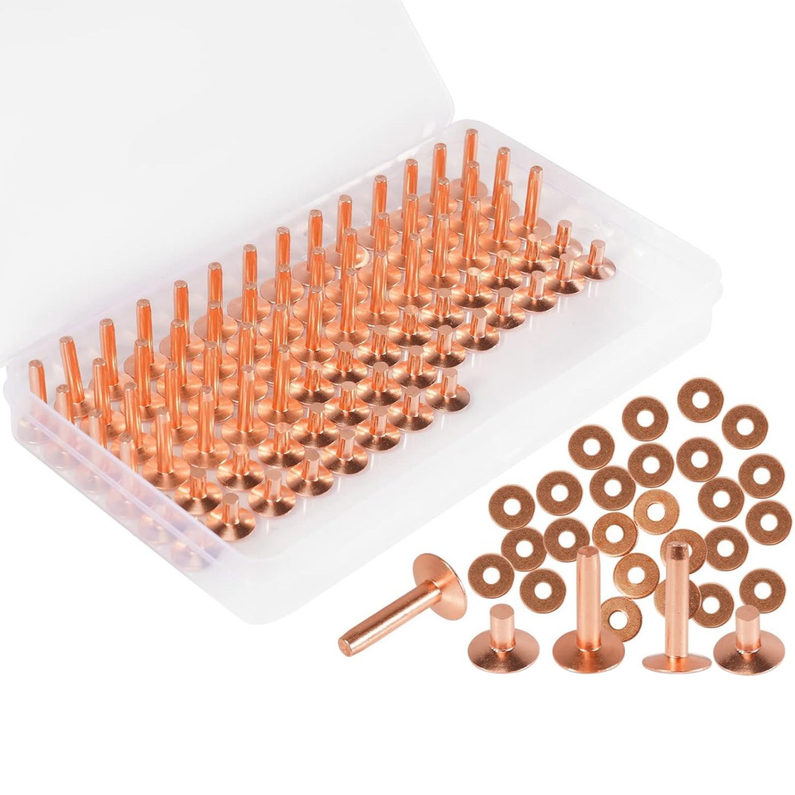 77set/pack Brand New 2-size #9 Copper Rivets Leather Craft Product Accessories