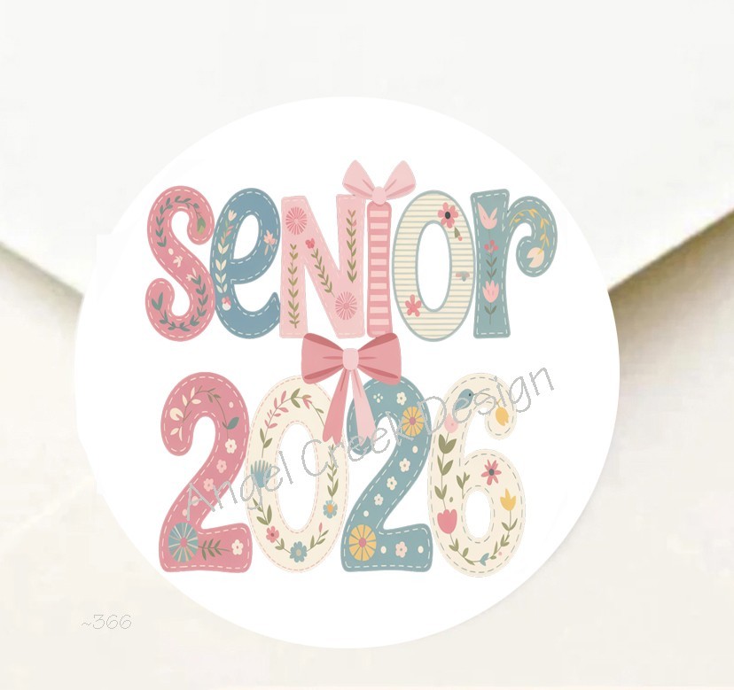 WHIMSICAL CLASS OF 2026 STICKERS LABELS GRADUATION PARTY FAVORS ENVELOPE SEALS