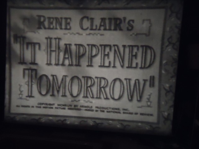 16mm It Happened Tomorrow Dick Powell Linda Darnell Jack Oakie 1944