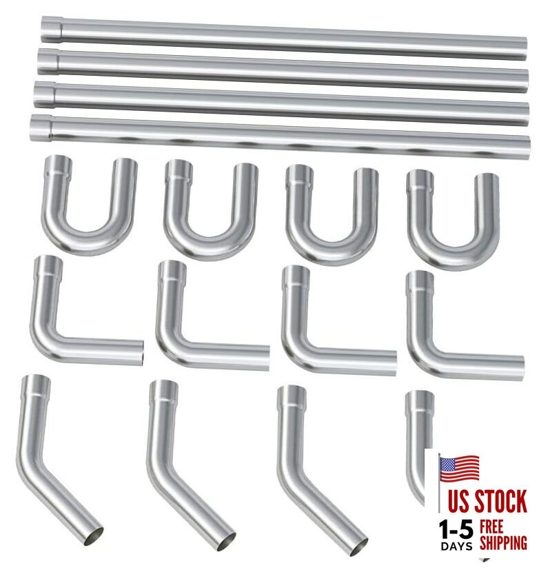  Mandrel Bends 16 Pcs, 3 Inches 304 DIY 3 inch 16 piece Kit Stainless Steel