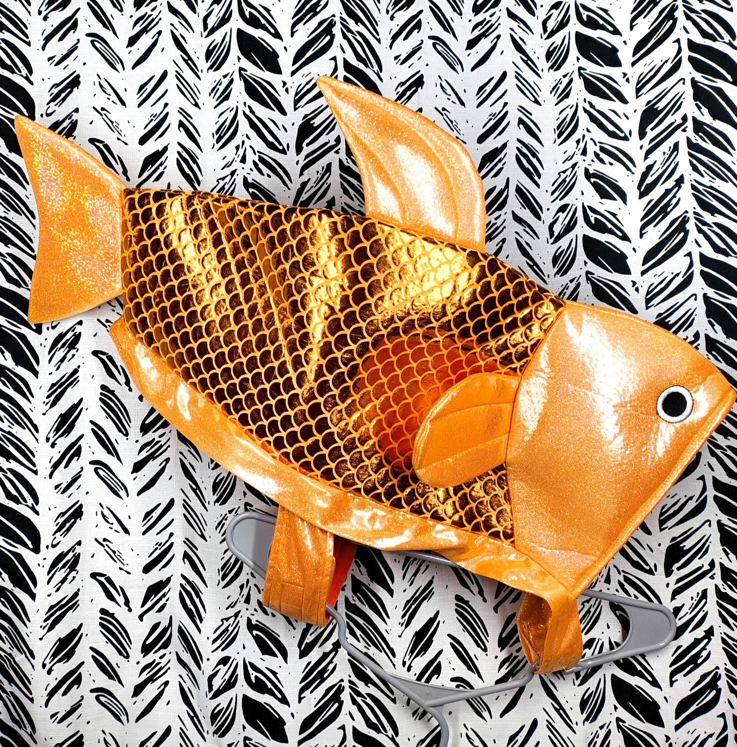 Orange Sparkling Goldfish Pet Dog Halloween Costume for Large Dogs