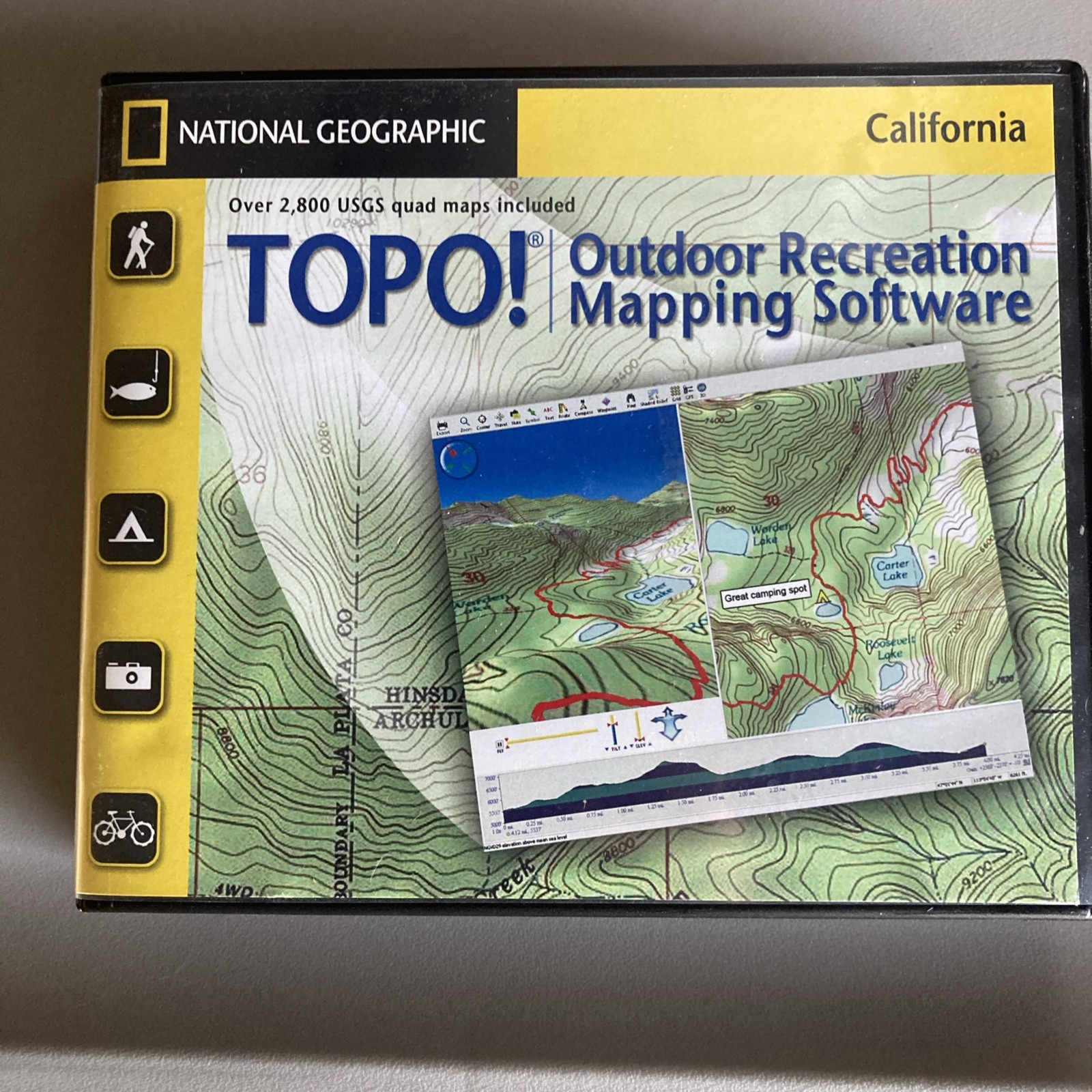 National Geographic TOPO California Outdoor Recreation Mapping Software