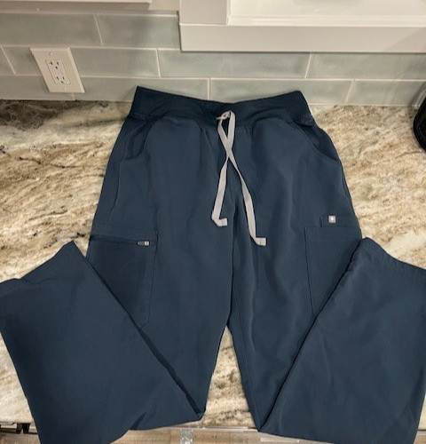 FIGS Womens Slate Blue Cargo Scrub Pants Size Large Healthcare