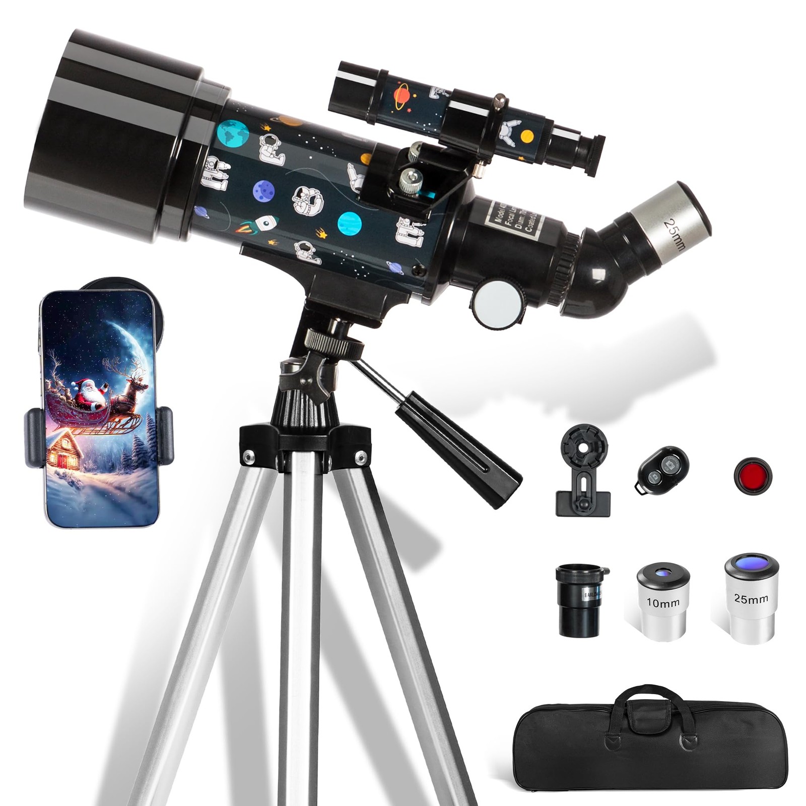 Telescope for Adults Astronomy Beginners Over 8 Years Old, 70mm×400mm Apertur...