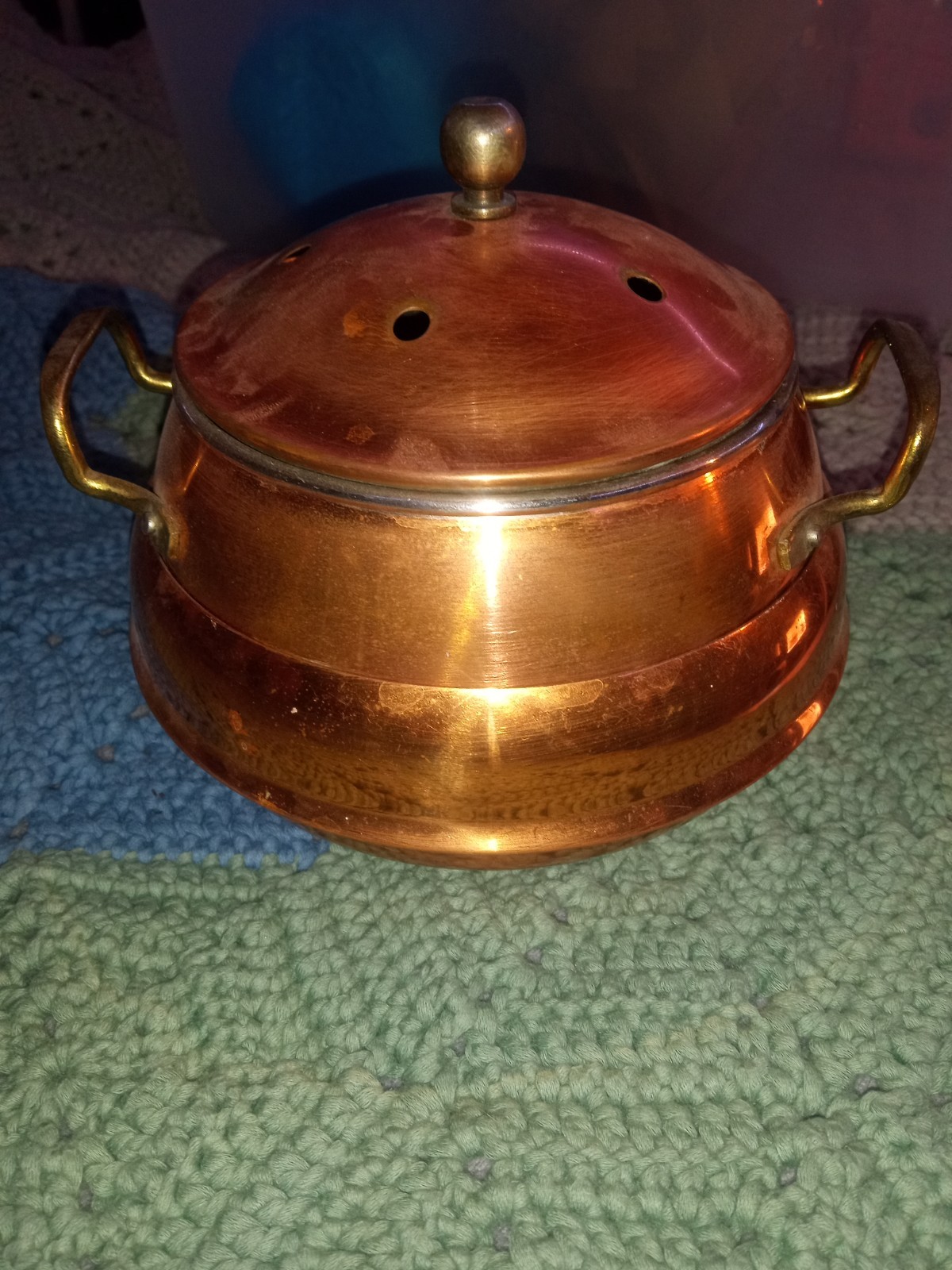 Copper Pot Three Pieces Set , Vintage, Taunton MASS,
