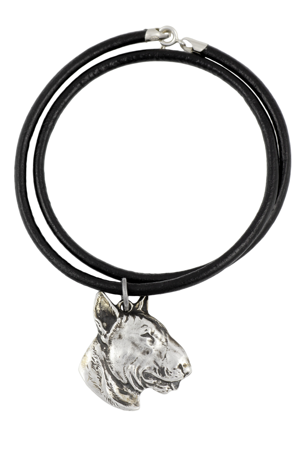 Bull Terrier, Bull Terrier III - Necklace With Dog, Silver Plated Pendant For Hu