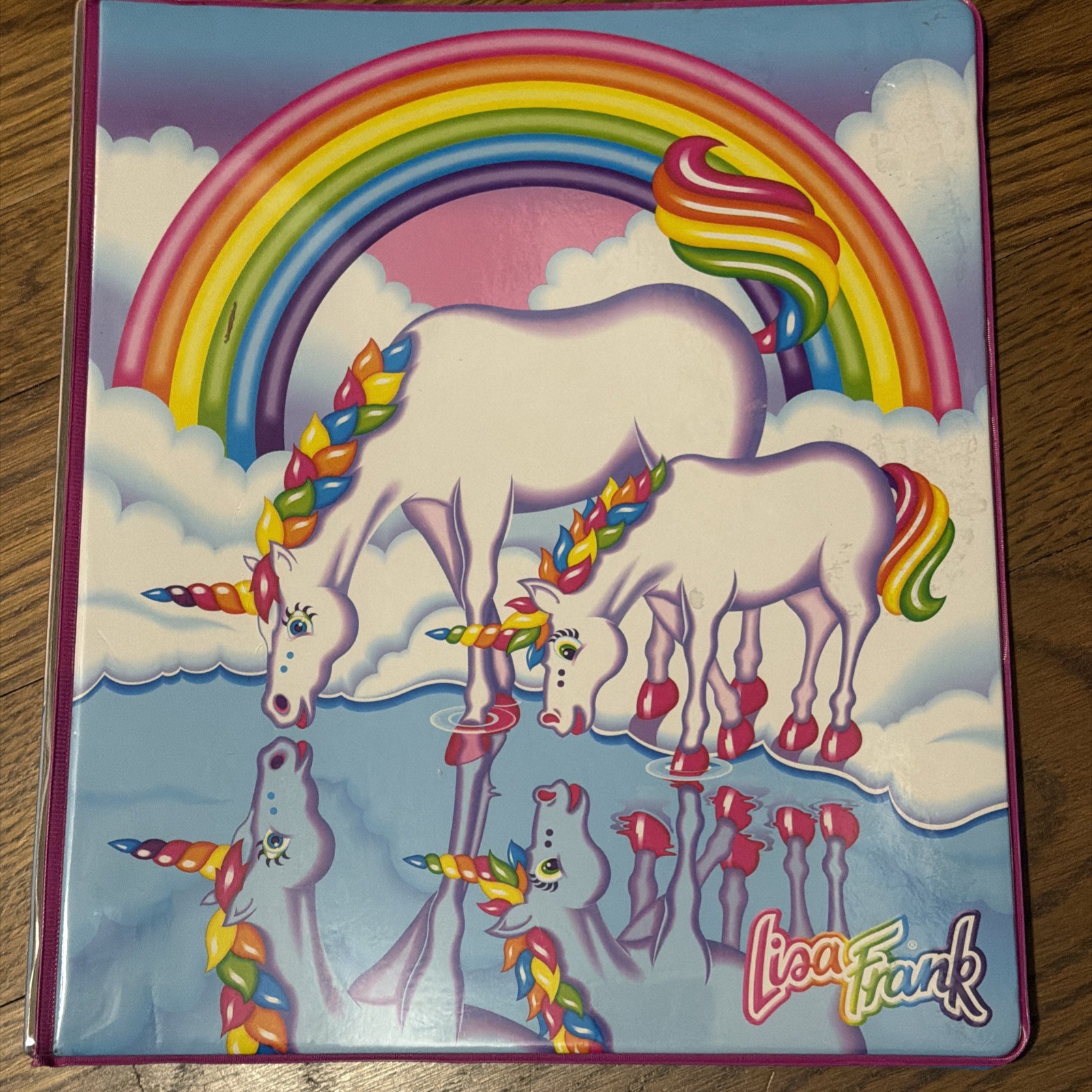 Lisa Frank 709467LF Happy 30th Birthday Binder Folder Notebook Unicorns