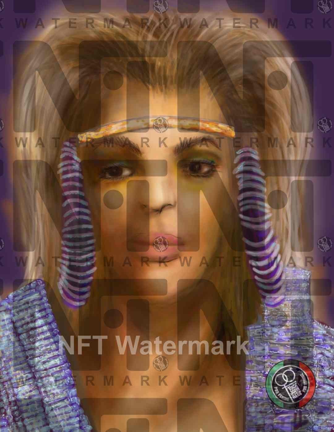 The Late Great Singer Tina Turner Digital Art Portrait NFT