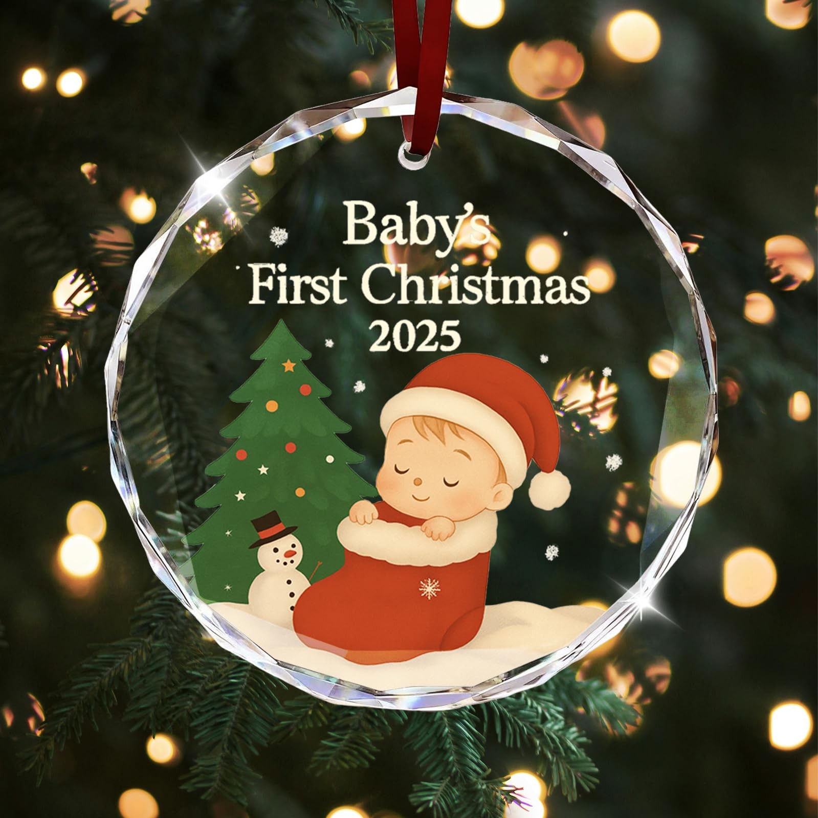 Baby’s First Christmas Ornament 2025 for Boy or Girl, My Style 9 