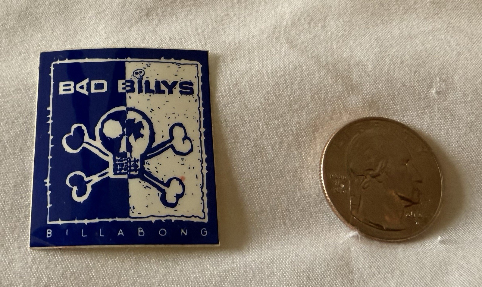 Bad Billy's BILLABONG Surfboard Australia Skull Blue NOS Vintage Surfing STICKER