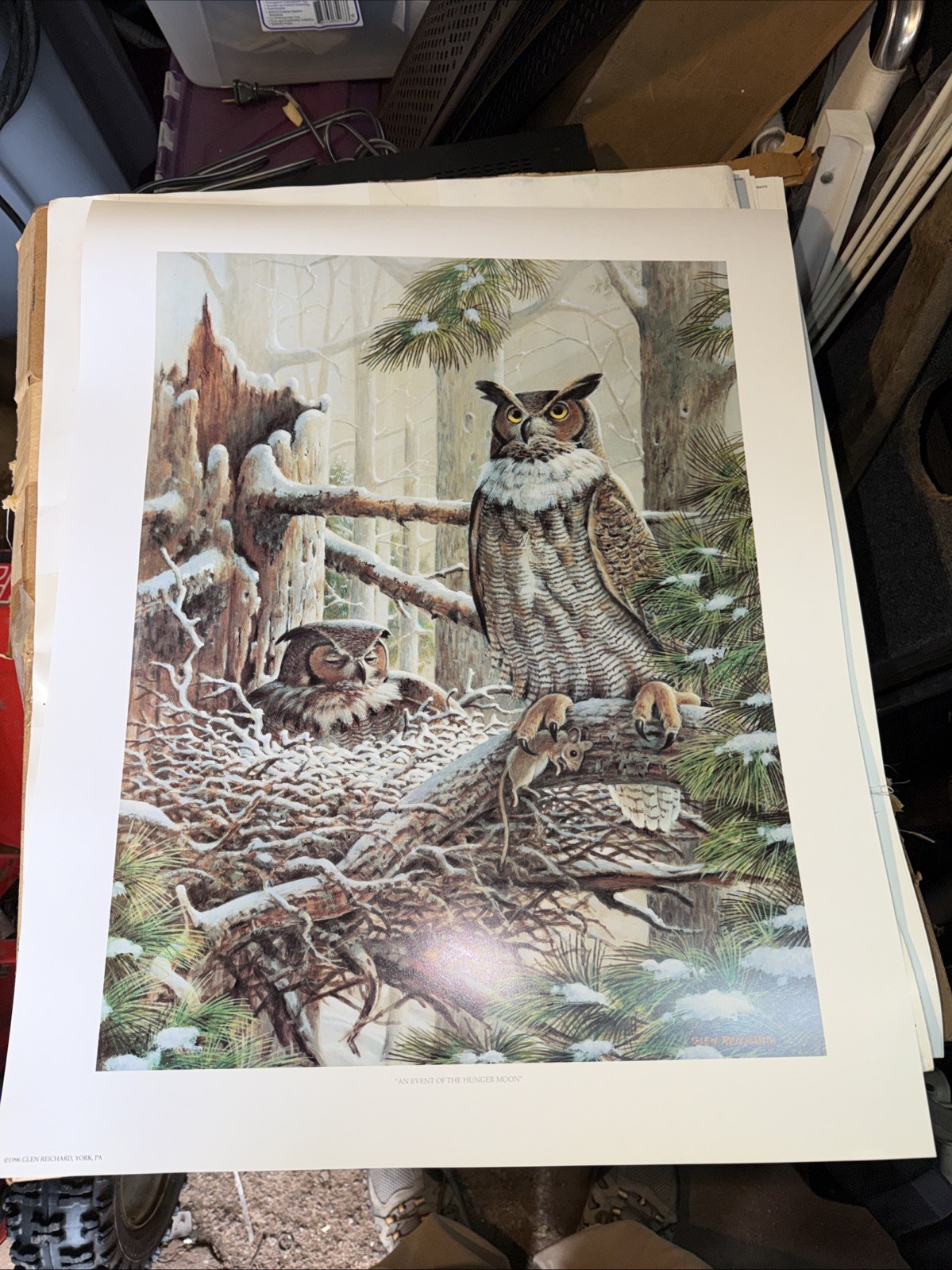 25 Pcs An “Event Of The Hunger Moon” ￼ Art Printed Poster 25”x 20” Reichard 1996