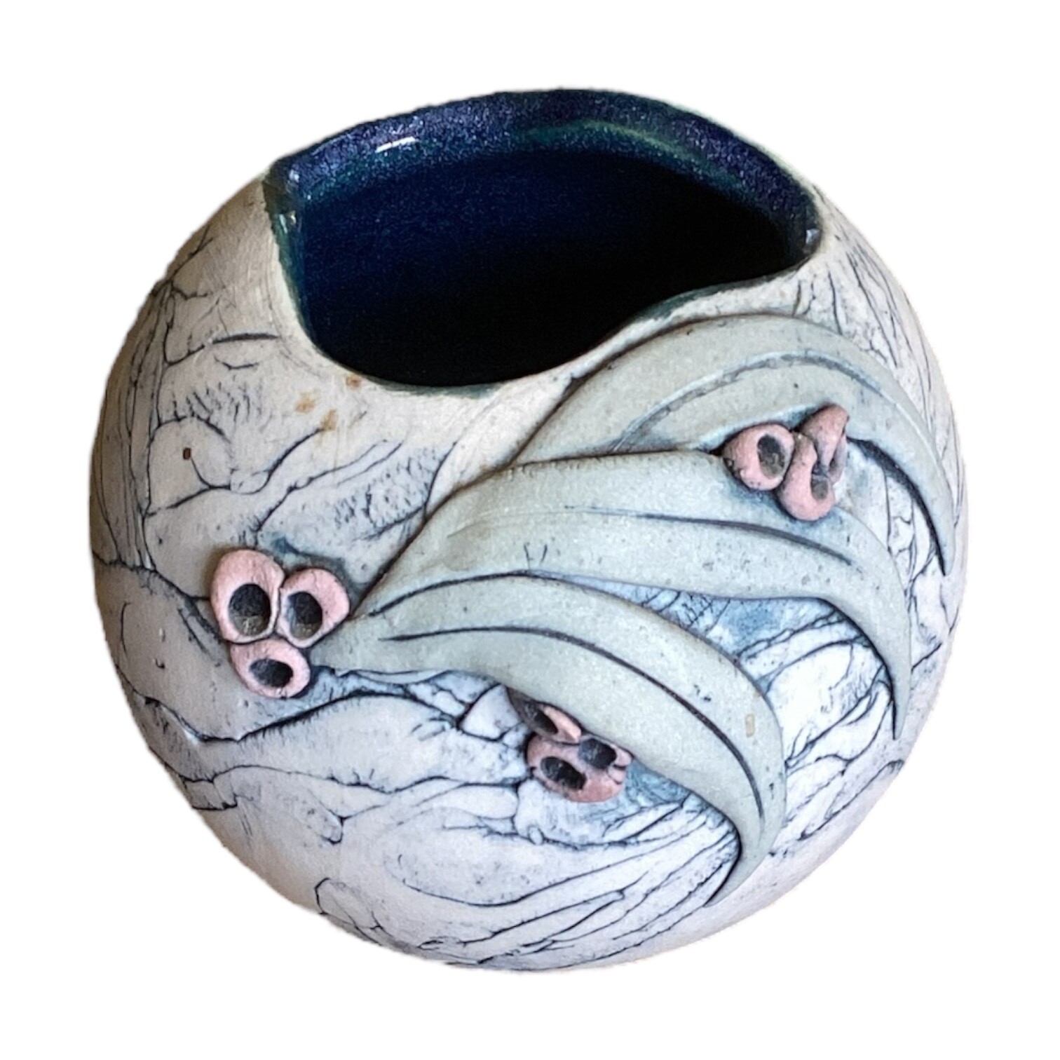 Australian Studio Pottery Decorative Vase - Peethereethe Cohuna - Signed