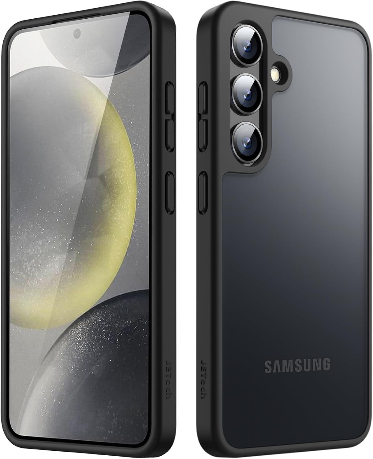 Matte Case for Samsung Galaxy S24 Plus 5G, Frosted Translucent Back Cover (Black