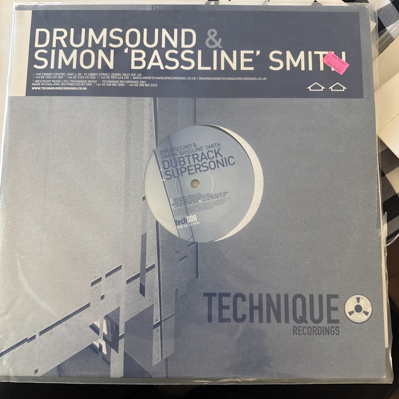 DRUMSOUND AND SIMON BASSLINE SMITH - Dub track Supersonic - 2001 2-track 12"