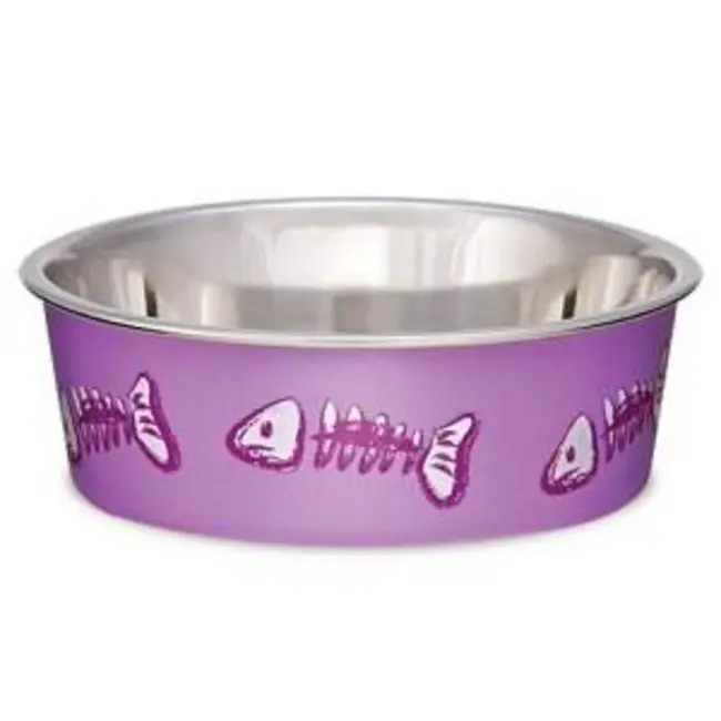 Loving Pets Bella Bowl Skeleton Pet Dog & Cat Fishbone Pattern