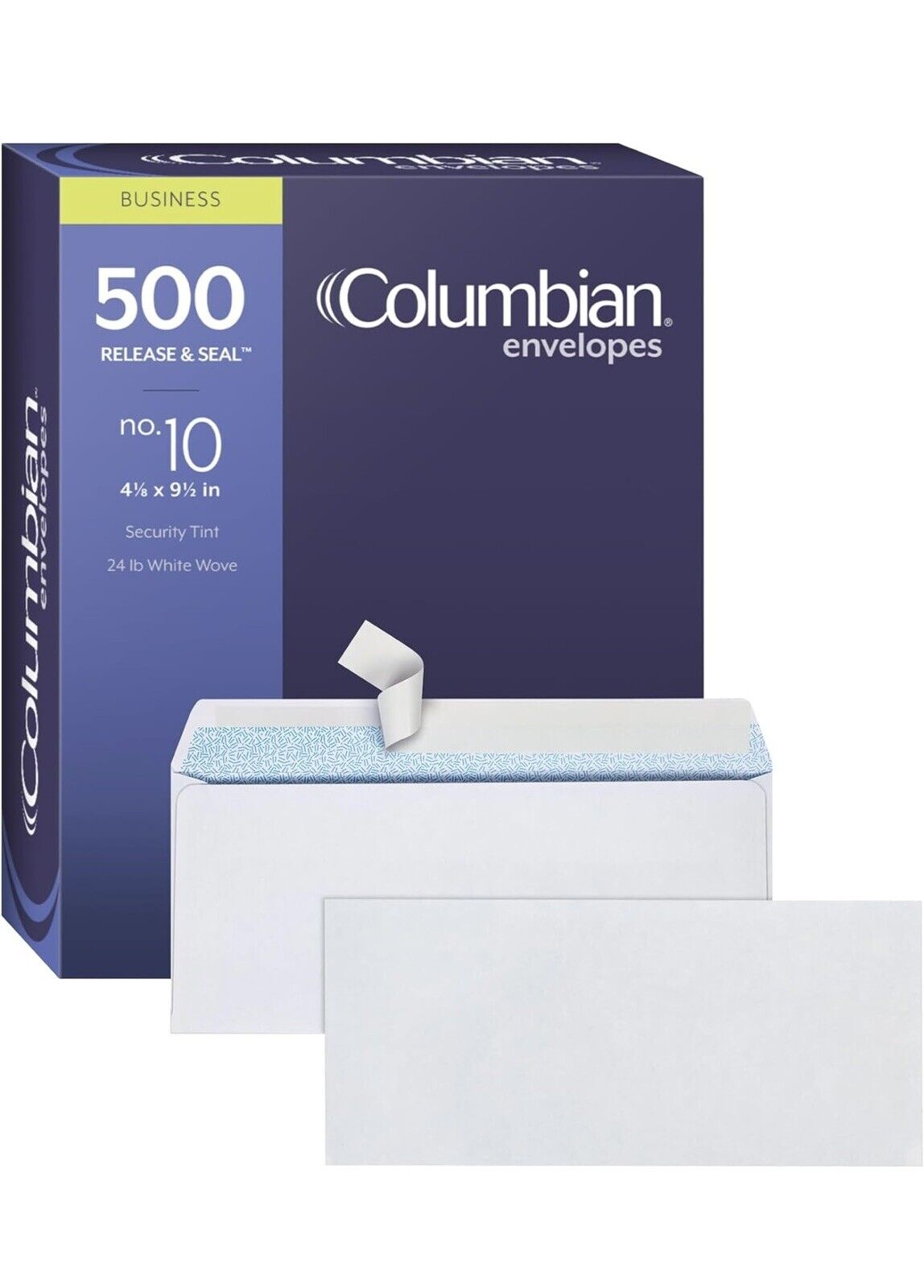 Security Envelopes, 500/Box, No Window, 4-1/8 X 9-1/2 Inches, Release & Seal #10