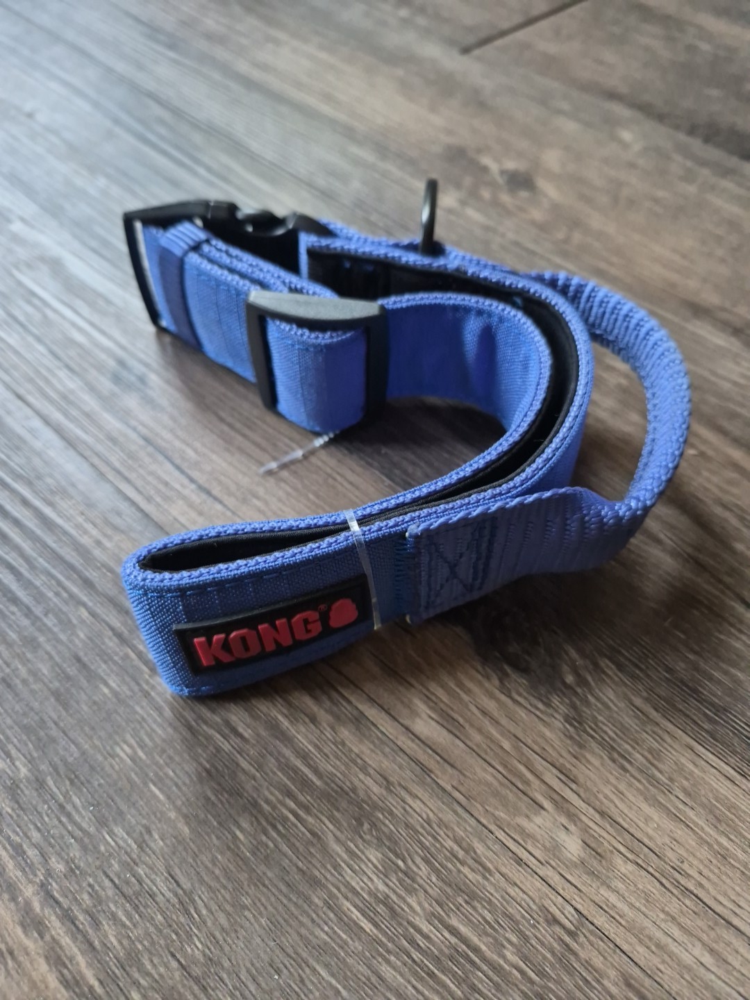 NWOT KONG Ultra Durable Padded Comfort Handle Dog Collar LARGE Blue Adjustable