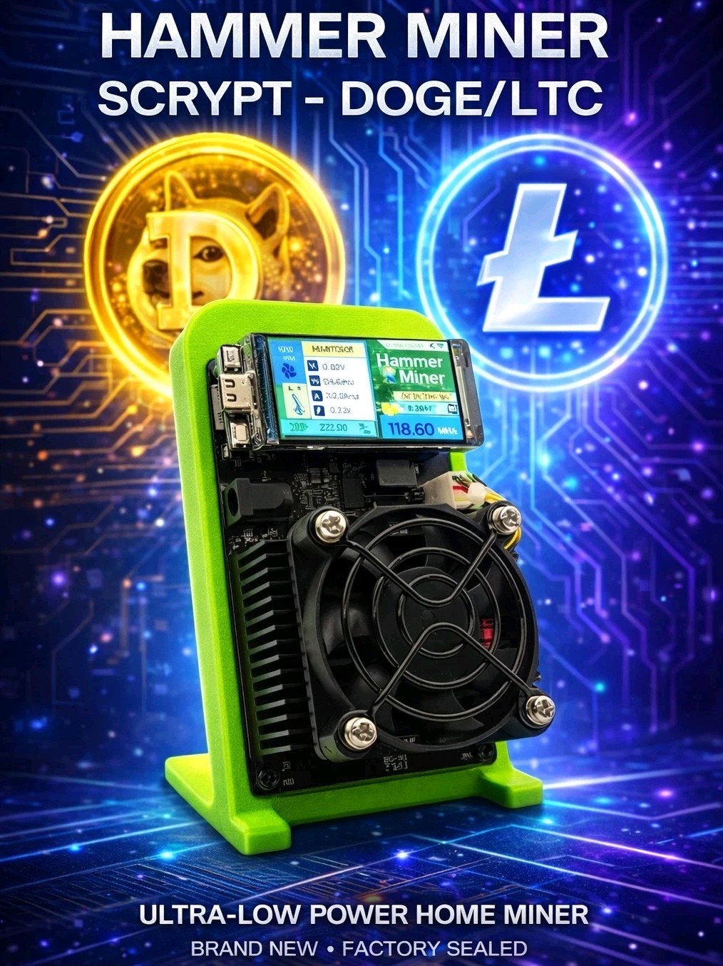 NEW Hammer Miner DC02 SCRYPT - Doge/LTC