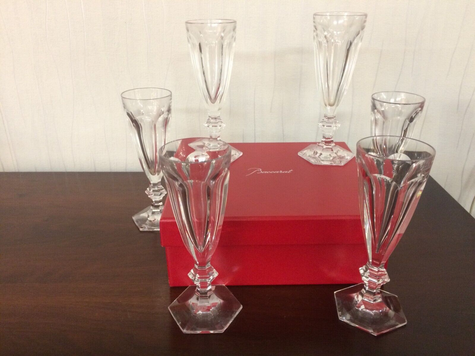 51 Champagne Flutes Harcourt In Baccarat Crystal (Price Per Unit)