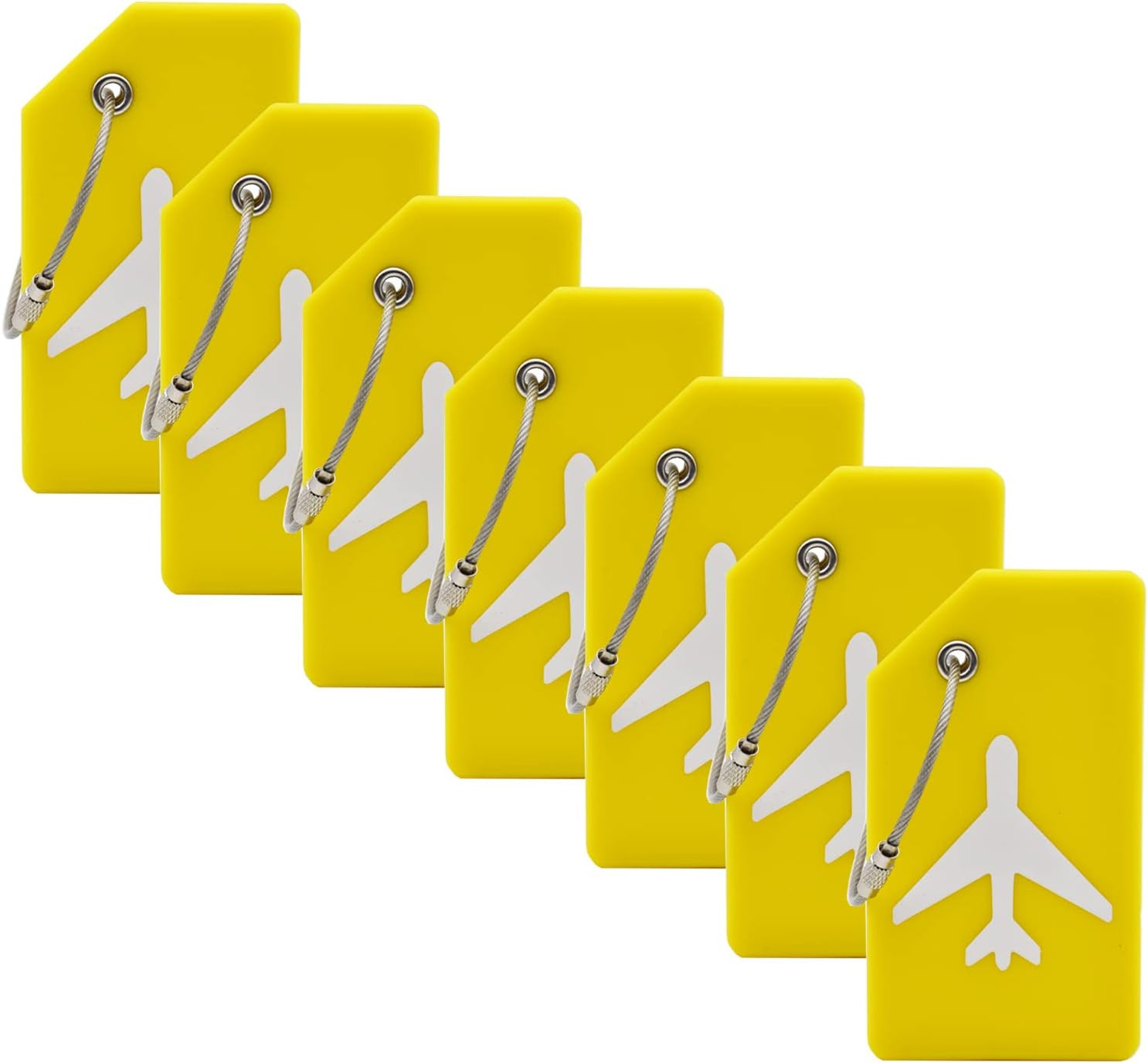 7 Pack Silicone Luggage Tag Baggage Handbag Travel Suitcase Tags with Name ID Ca