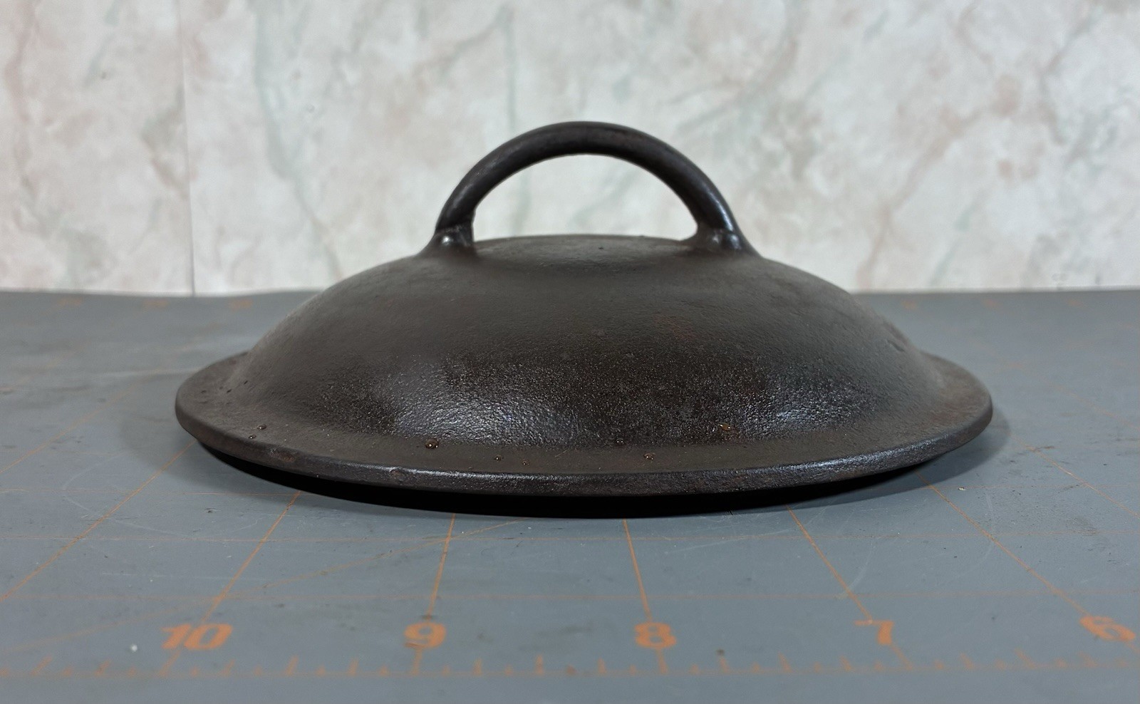 Antique Primitive 6" diameter Cast Iron Lid Small Size. For Skillet Or Sauce Pan