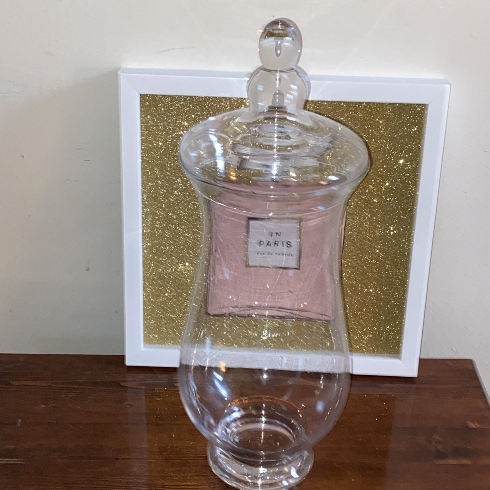 Large Apothecary Jar With Lid 18.5”